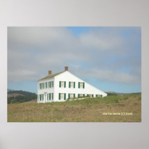 Half Moon Bay House on a Hill Poster