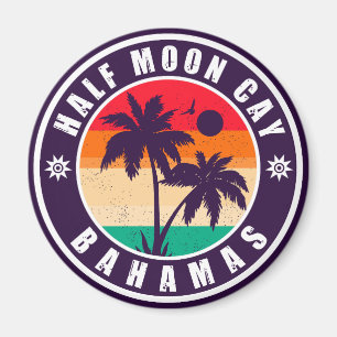 Half Moon Cay Bahamas - Retro Vintage 80s Magnet
