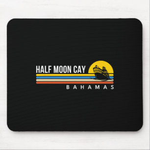 Half Moon Cay Byhamas Vintage Retro Souvenirs Crui Mouse Pad