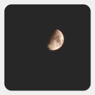 half-moon square sticker
