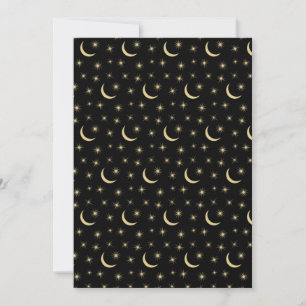Half Moon Stars Universe Space Lover Astronomy Thank You Card