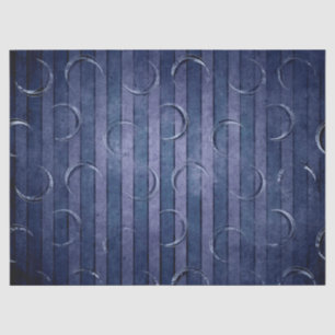 Half Moons on Purple and Blue Stripped Decoupage Tissue Paper