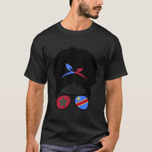 Half Moroccan Half Congolese Afro Morocco And Dr C T-Shirt