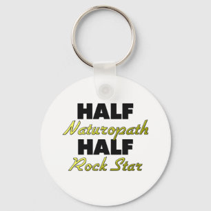 Half Naturopath Half Rock Star Key Ring