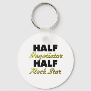 Half Negotiator Half Rock Star Key Ring