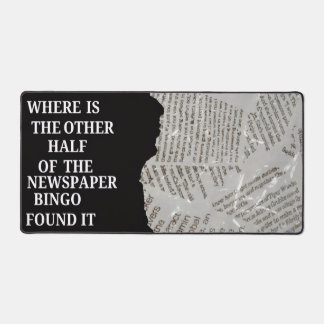 Half Newspaper Mousepad Desk Mat
