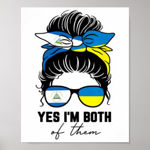Half Nicaraguan Half Ukrainian Girl Nicaragua Ukra Poster