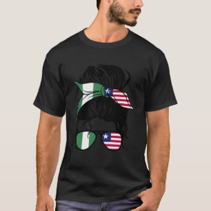 Half Nigerian Half Liberian Roots Nigeria And Libe T-Shirt