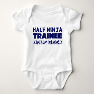 Half Ninja Trainee Half Geek Baby Bodysuit
