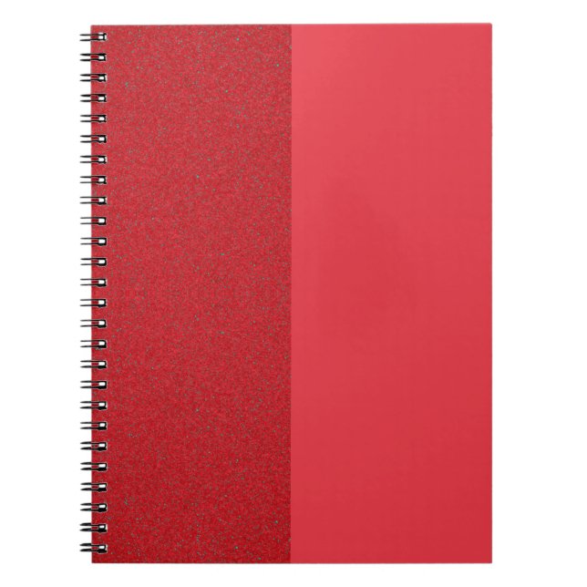 Half-Noise Half-Flat Tomato Red Notebook (Custom) (Front)