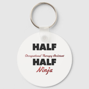 Half Occupational Therapy Assistant Half Ninja Key Ring