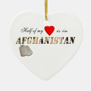 Half of my Heart is in Afghanistan Ornament