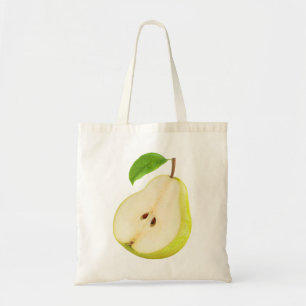 Half of pear tote bag