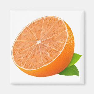 Half of tangerine magnet