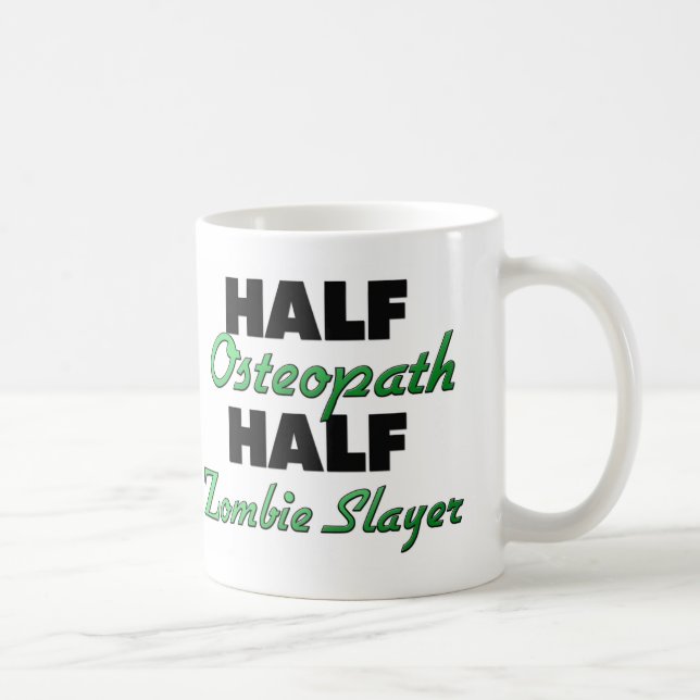Half Osteopath Half Zombie Slayer Coffee Mug (Right)