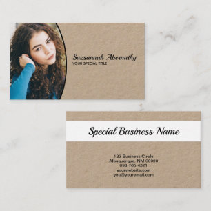 Half Oval Professional Photo Nanny  Business Card