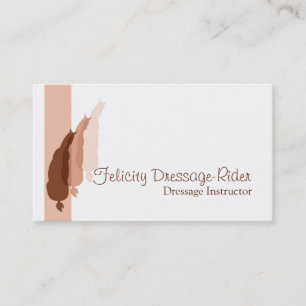 Half pass in brown shades dressage graphic business card