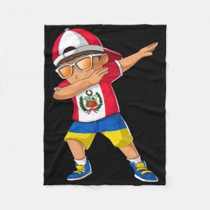 Half Peruvian Half Ukrainian Boy Peru Ukraine Flag Fleece Blanket