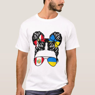 Half Peruvian Half Ukrainian Girl Peru Kids Herita T-Shirt