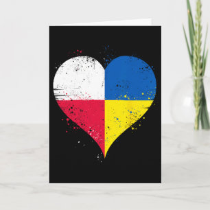 Half Polish Half Ukrainian A Heart With Poland Ukr Card