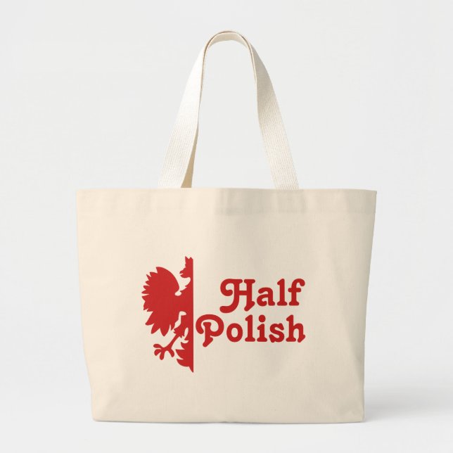Half Polish Large Tote Bag (Front)