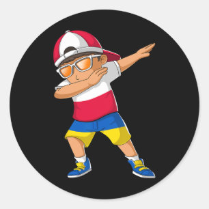 Half Polish Ukrainian Boy Poland Ukraine Flag Classic Round Sticker