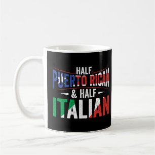 Half Puerto Rican And Half Italian Flag Heritage R Coffee Mug