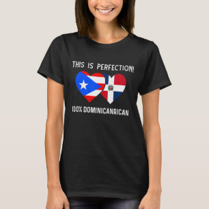 Half Puerto Rican Half Dominican Flag Boris Domis T-Shirt
