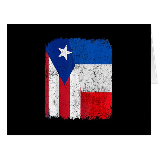 Half Puerto Rican Half French Flag Heritage Pride  (Front Horizontal)