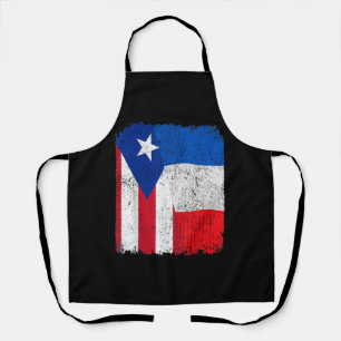 Half Puerto Rican Half French Flag Heritage Pride Apron