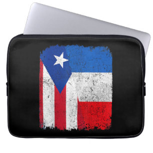 Half Puerto Rican Half French Flag Heritage Pride Laptop Sleeve