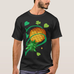 Half Right Heart Upside Down Pineapple Shamrock St T-Shirt