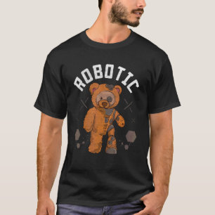 Half Robot Teddy Bear Robotic Aesthetic T-Shirt