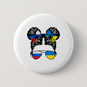 Half Russian Half Ukrainian Girl Russia Kids Herit 6 Cm Round Badge