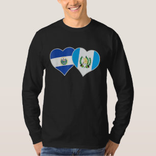 Half Salvadorian Half Guatemalan Flag El Salvador T-Shirt