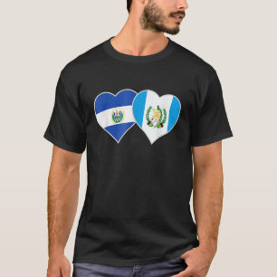 Half Salvadorian Half Guatemalan Flag El Salvador T-Shirt