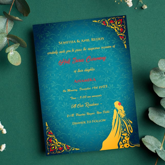 Half Saree Ritu Kala Samskara Invitation (Creator Uploaded)