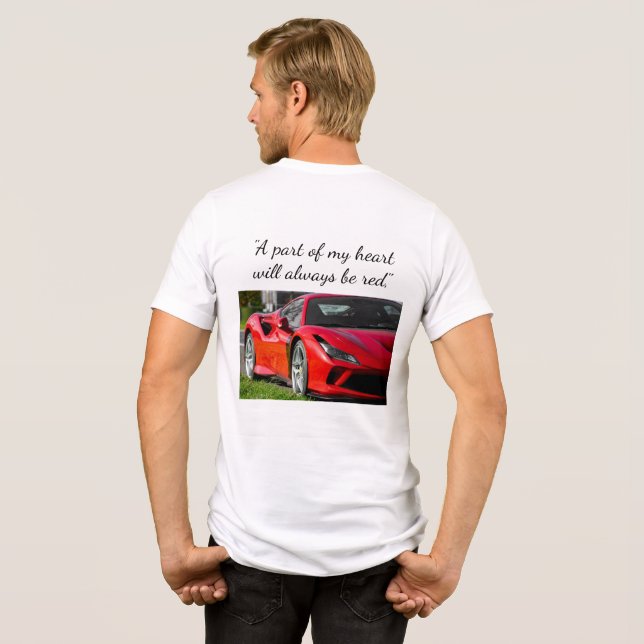 Half sleeve customised Ferrari Tshirt (Back Full)