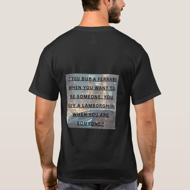 Half sleeve customised Lamborghini Tshirt (Back)