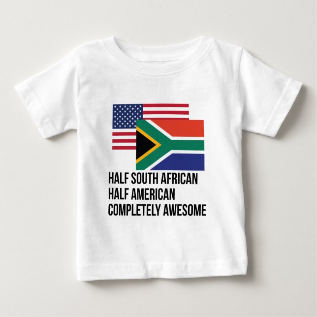 Half South African Completely Awesome Baby T-Shirt (Front)