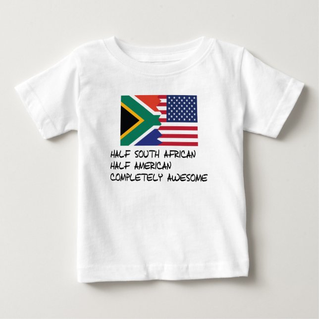 Half South African Completely Awesome Baby T-Shirt (Front)