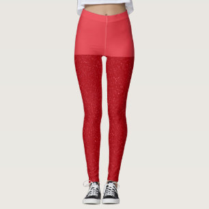 Half-Speckled Tomato Red Leggings – Customisable
