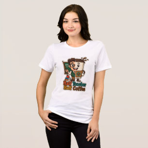 Half Teacher Half Coffee T-Shirt – Funny Educator Tri-Blend Shirt