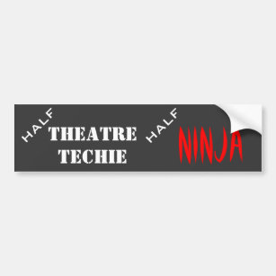 Half techie, half ninja bumper sticker