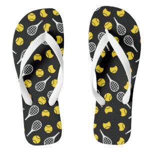 Half Tennis Balls & Rackets Racket Sport Cool Gift Thongs