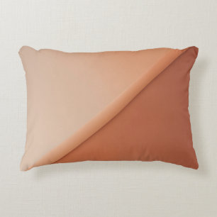 Half Terracotta Half Cream AI art  Decorative Cushion