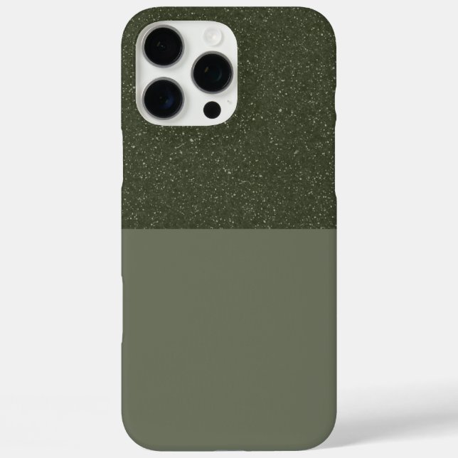 Half Texture Moss Green iPhone Case – Customisable (Back)