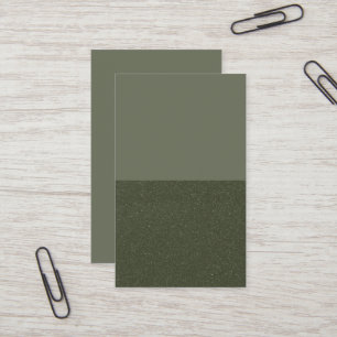 Half Textured Moss Green Business Card – Customize