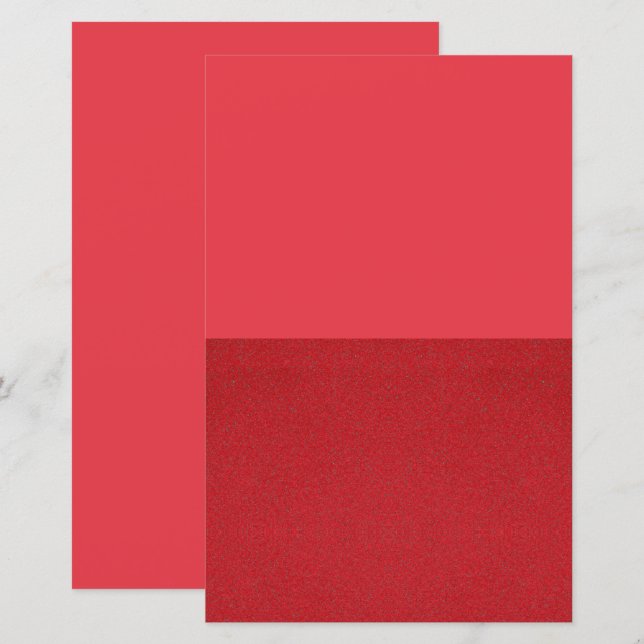 Half Textured Tomato Red Paper Sheet – Customise (Front/Back)