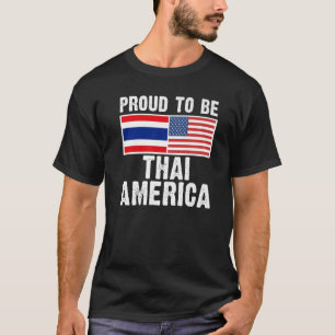 Half thai Half American Thailand Flag T-Shirt